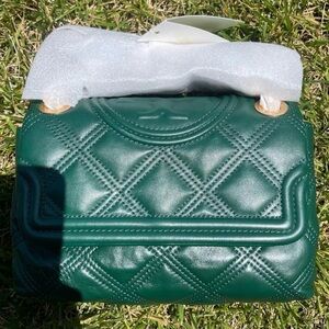 Tory Burch Green Leather Bag